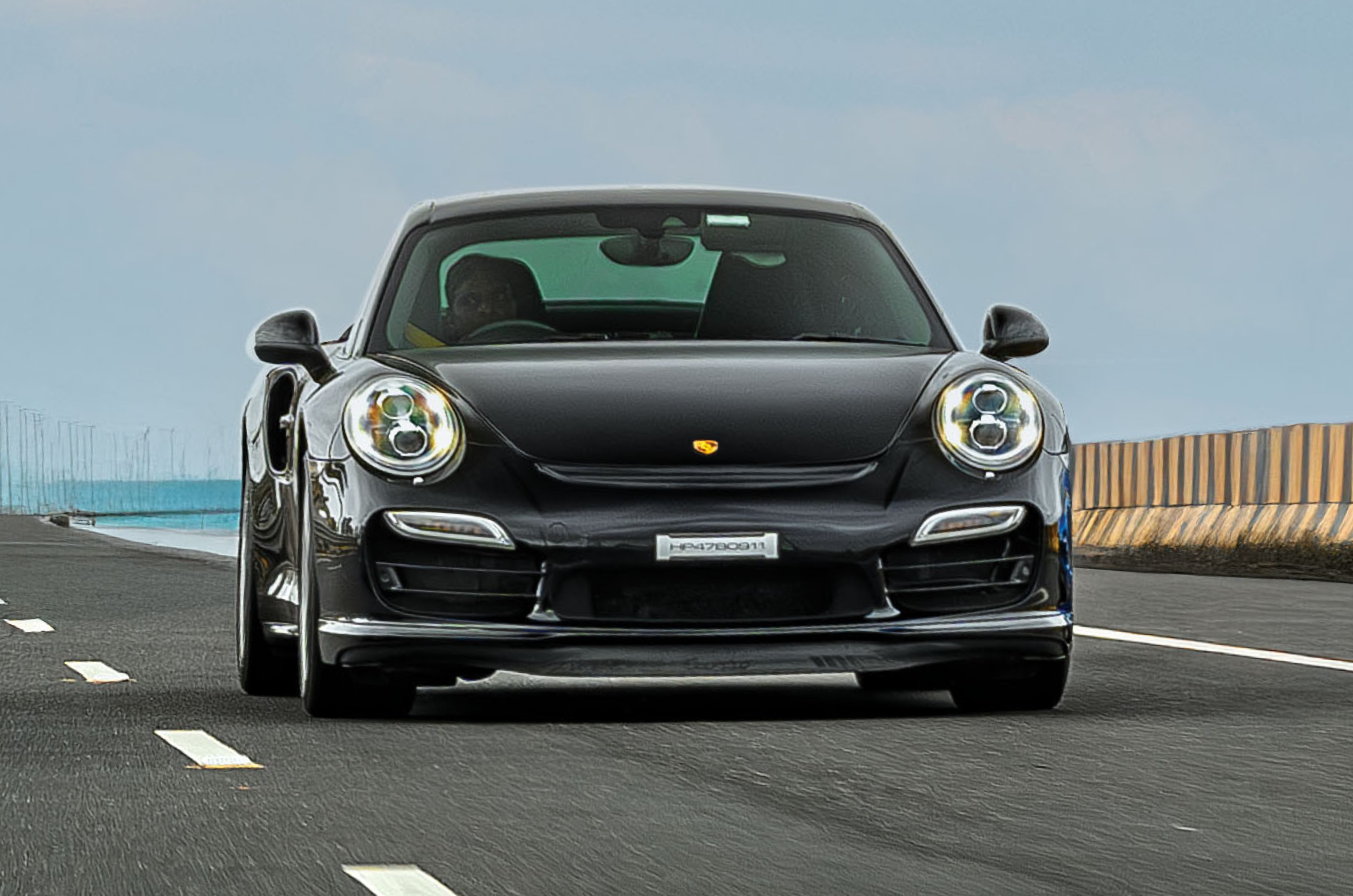 Porsche 911 Turbo 991 series front action